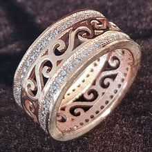 Load image into Gallery viewer, luxury 925 sterling silver wedding band eternity ring for women big gift for ladies love wholesale lots bulk jewelry R4577