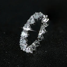 Load image into Gallery viewer, luxury 925 sterling silver wedding band eternity ring for women big gift for ladies love wholesale lots bulk jewelry R4577