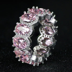 luxury 925 sterling silver wedding band eternity ring for women big gift for ladies love wholesale lots bulk jewelry R4577