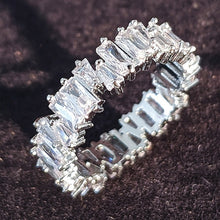 Load image into Gallery viewer, luxury 925 sterling silver wedding band eternity ring for women big gift for ladies love wholesale lots bulk jewelry R4577