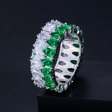 Load image into Gallery viewer, luxury 925 sterling silver wedding band eternity ring for women big gift for ladies love wholesale lots bulk jewelry R4577