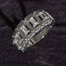 Load image into Gallery viewer, luxury 925 sterling silver wedding band eternity ring for women big gift for ladies love wholesale lots bulk jewelry R4577