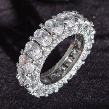 Load image into Gallery viewer, luxury 925 sterling silver wedding band eternity ring for women big gift for ladies love wholesale lots bulk jewelry R4577