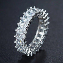 Load image into Gallery viewer, luxury 925 sterling silver wedding band eternity ring for women big gift for ladies love wholesale lots bulk jewelry R4577