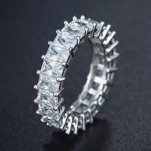luxury 925 sterling silver wedding band eternity ring for women big gift for ladies love wholesale lots bulk jewelry R4577
