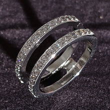 Load image into Gallery viewer, luxury 925 sterling silver wedding band eternity ring for women big gift for ladies love wholesale lots bulk jewelry R4577
