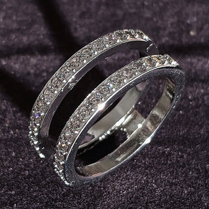 luxury 925 sterling silver wedding band eternity ring for women big gift for ladies love wholesale lots bulk jewelry R4577