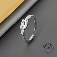 Load image into Gallery viewer, Hot Sale Happy Smiley Face Lightning Stamp Tibetan Ring Big Large Retro Vintage Golden Gothic Women Jewelry Rings