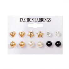 Load image into Gallery viewer, Hot Sale Fashion Bohemian Earrings Set For Women New Trendy Flower Round Geometric Metal Stud Earring 2020 Trend Female Jewelry