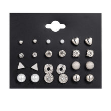 Load image into Gallery viewer, Hot Sale Fashion Bohemian Earrings Set For Women New Trendy Flower Round Geometric Metal Stud Earring 2020 Trend Female Jewelry