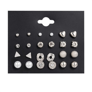 Hot Sale Fashion Bohemian Earrings Set For Women New Trendy Flower Round Geometric Metal Stud Earring 2020 Trend Female Jewelry