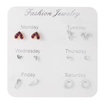 Load image into Gallery viewer, Hot Sale Fashion Bohemian Earrings Set For Women New Trendy Flower Round Geometric Metal Stud Earring 2020 Trend Female Jewelry