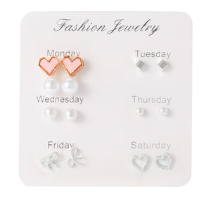 Hot Sale Fashion Bohemian Earrings Set For Women New Trendy Flower Round Geometric Metal Stud Earring 2020 Trend Female Jewelry