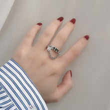Load image into Gallery viewer, Vintage Smiling Face Finger Rings for Women Girl Punk Hip Hop Opening Adjustable Ring Weaving Rings Statement Jewelry Gift