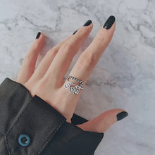Load image into Gallery viewer, Vintage Smiling Face Finger Rings for Women Girl Punk Hip Hop Opening Adjustable Ring Weaving Rings Statement Jewelry Gift