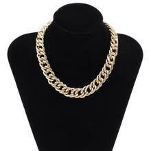 Load image into Gallery viewer, Punk Miami Cuban Choker Necklace Collar Statement Hip Hop Big Chunky Aluminum Gold Color Thick Chain Necklace Women Jewelry