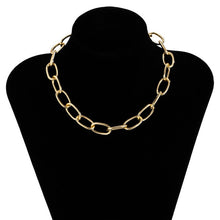 Load image into Gallery viewer, Punk Miami Cuban Choker Necklace Collar Statement Hip Hop Big Chunky Aluminum Gold Color Thick Chain Necklace Women Jewelry