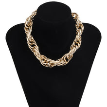 Load image into Gallery viewer, Punk Miami Cuban Choker Necklace Collar Statement Hip Hop Big Chunky Aluminum Gold Color Thick Chain Necklace Women Jewelry