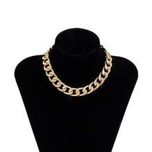 Load image into Gallery viewer, Punk Miami Cuban Choker Necklace Collar Statement Hip Hop Big Chunky Aluminum Gold Color Thick Chain Necklace Women Jewelry