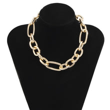 Load image into Gallery viewer, Punk Miami Cuban Choker Necklace Collar Statement Hip Hop Big Chunky Aluminum Gold Color Thick Chain Necklace Women Jewelry