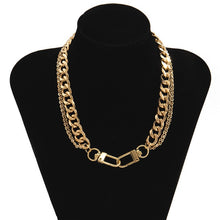 Load image into Gallery viewer, Punk Miami Cuban Choker Necklace Collar Statement Hip Hop Big Chunky Aluminum Gold Color Thick Chain Necklace Women Jewelry