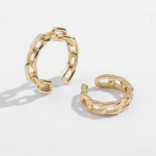 Load image into Gallery viewer, Punk Rock Gold Color Clip Earrings No Piercing Trendy Link Chain Earcuffs Statement Cartilage Earrings for Women Party Jewelry
