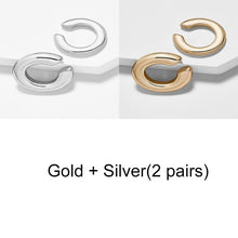 Load image into Gallery viewer, Punk Rock Gold Color Clip Earrings No Piercing Trendy Link Chain Earcuffs Statement Cartilage Earrings for Women Party Jewelry