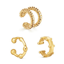 Load image into Gallery viewer, Punk Rock Gold Color Clip Earrings No Piercing Trendy Link Chain Earcuffs Statement Cartilage Earrings for Women Party Jewelry