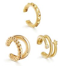 Load image into Gallery viewer, Punk Rock Gold Color Clip Earrings No Piercing Trendy Link Chain Earcuffs Statement Cartilage Earrings for Women Party Jewelry