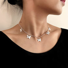 Load image into Gallery viewer, LATS Gold Silver Color Chain Butterfly Pendant Choker Necklace Women Statement Collares Bohemia Beach Jewelry Gift Collier Cheap
