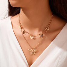 Load image into Gallery viewer, LATS Gold Silver Color Chain Butterfly Pendant Choker Necklace Women Statement Collares Bohemia Beach Jewelry Gift Collier Cheap