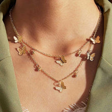 Load image into Gallery viewer, LATS Gold Silver Color Chain Butterfly Pendant Choker Necklace Women Statement Collares Bohemia Beach Jewelry Gift Collier Cheap