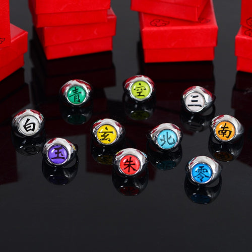 Anime Ring Akatsuki Organization Uchiha Sasuke Itachi Sharingan Cosplay Rings for Women Men Jewelry