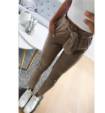 Load image into Gallery viewer, New 2018 fashion winter women suede pants style ladies Leather bottoms female trouser Casual pencil pants high waist trousers