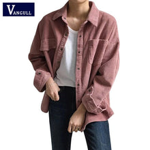 Load image into Gallery viewer, New Harajuku Corduroy Jackets Women Winter Autumn Coats Plus Size Overcoats Female Big Tops Cute Jackets Solid Color Clothing