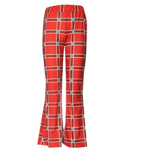 Load image into Gallery viewer, Vintage Plaid Women Girls High Waist Bell Bottom Long Flare Pants Stretch Boho Hippie Bell-Bottom Pants