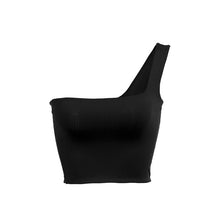 Load image into Gallery viewer, Women Sexy Cool Single One Shoulder Tank Tops Vest Bare Midriff Sleeveless T-Shirt Summer Beach Crop Top