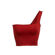 Load image into Gallery viewer, Women Sexy Cool Single One Shoulder Tank Tops Vest Bare Midriff Sleeveless T-Shirt Summer Beach Crop Top