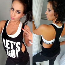 Load image into Gallery viewer, Ladies Sport Top Women Wear Tank  -Gym Crossfit Dance Top Letter Tank Tops