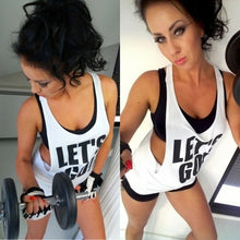 Load image into Gallery viewer, Ladies Sport Top Women Wear Tank  -Gym Crossfit Dance Top Letter Tank Tops